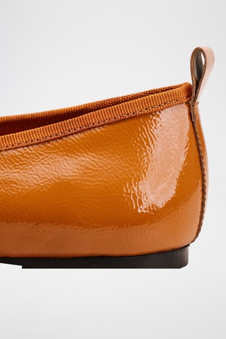 Ballerine in pelle verniciata Camille - Cammello