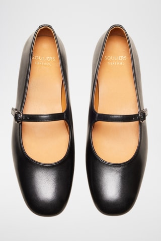 Ballerine in pelle Olivia - Nero