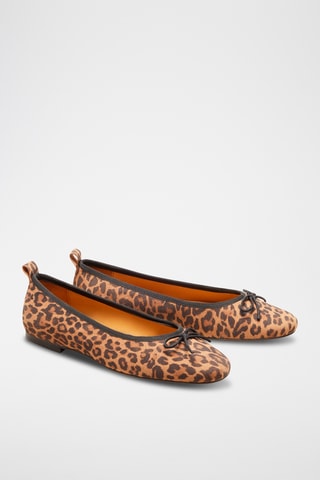 Ballerine in pelle scamosciata Camille - Marrone e nero
