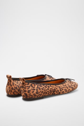 Ballerine in pelle scamosciata Camille - Marrone e nero