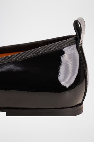 Ballerine in pelle verniciata Camille - Nero