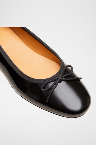 Ballerine in pelle verniciata Camille - Nero