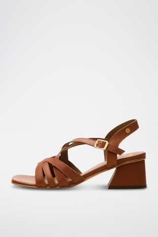 Sandali con zeppa in pelle Aglaé - Verde