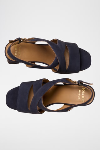 Sandali con tacco in pelle scamosciata Joséphine - Navy