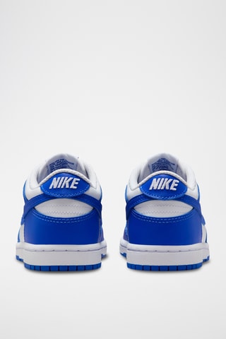 Nike Dunk Low en cuir - Blanc et bleu roi