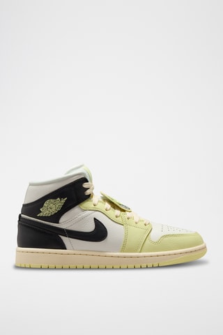 Air Jordan 1 Mid SE en cuir - Anthracite et vert