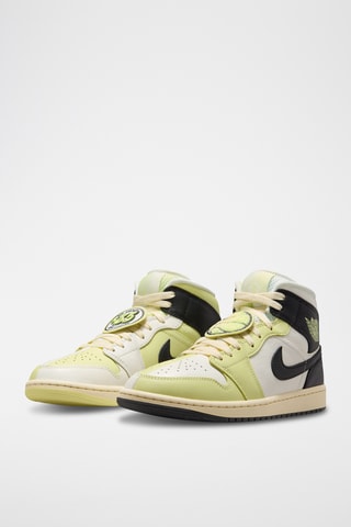 Air Jordan 1 Mid SE en cuir - Anthracite et vert