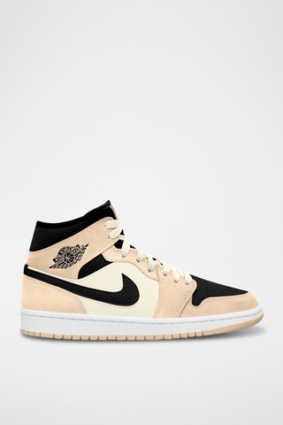 Air Jordan 1 Mid en cuir - Saumon et écru