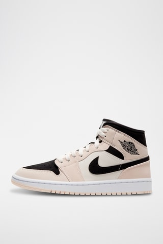 Air Jordan 1 Mid en cuir - Saumon et écru