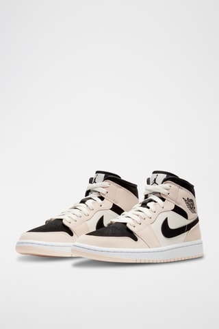 Air Jordan 1 Mid en cuir - Saumon et écru