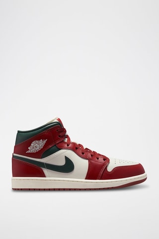 Air Jordan 1 en cuir - Ecru et rouge