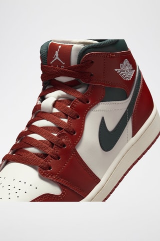 Air Jordan 1 en cuir - Ecru et rouge
