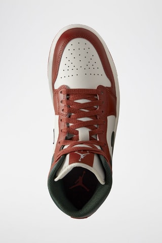 Air Jordan 1 en cuir - Ecru et rouge