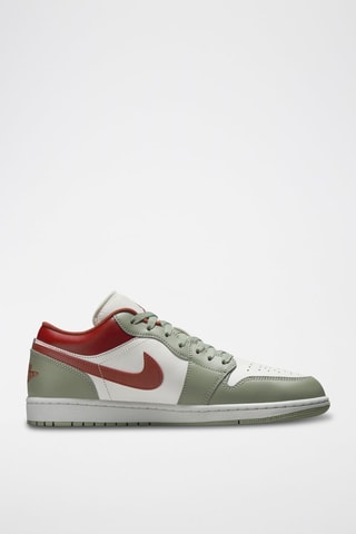 Air Jordan 1 Low en cuir - Kaki et blanc