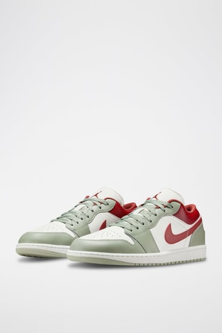 Air Jordan 1 Low en cuir - Kaki et blanc