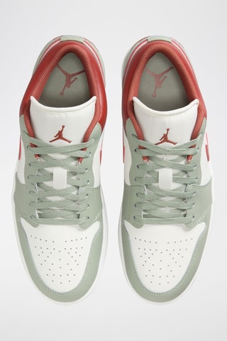 Air Jordan 1 Low en cuir - Kaki et blanc