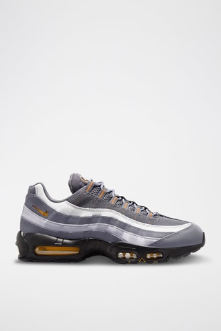 Nike Air Max 95 en cuir - Gris foncé et jaune - Nike