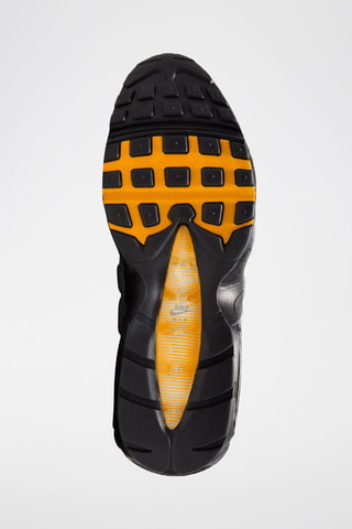Nike Air Max 95 en cuir - Gris foncé et jaune - Nike