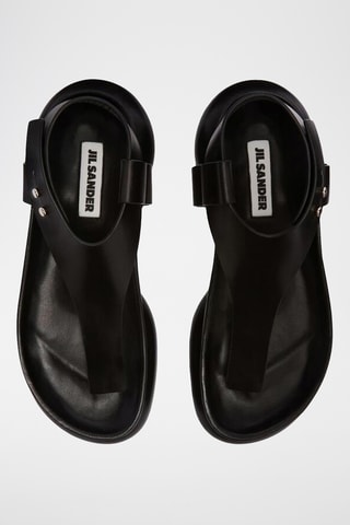 Sandales à talons en cuir de veau - Noir