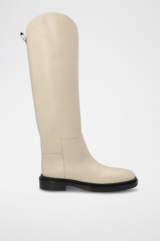 Bottes en cuir de veau - Beige