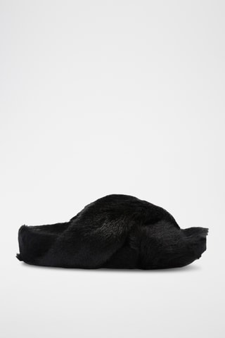 Mules fourrées - Noir