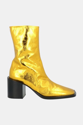 Bottines en cuir de veau - Doré