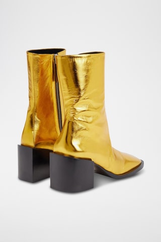 Bottines en cuir de veau - Doré