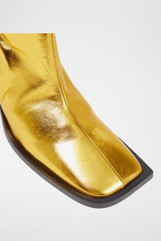 Bottines en cuir de veau - Doré