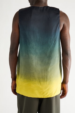 Débardeur dip and dye - Gris foncé et vert foncé