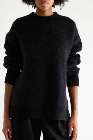 Pull en cachemire, mohair et soie - Noir