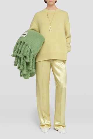 Pull en cachemire, mohair et soie - Jaune