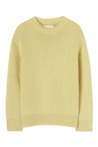 Pull en cachemire, mohair et soie - Jaune