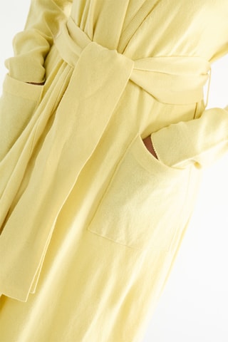 Gilet long en cachemire, laine et soie - Jaune