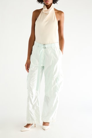Pantalon en soie - Vert d’eau