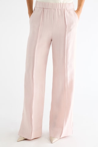 Pantalon en soie taille haute - Rose