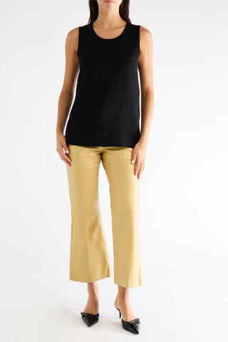 Pantalon en cuir de mouton - Beige