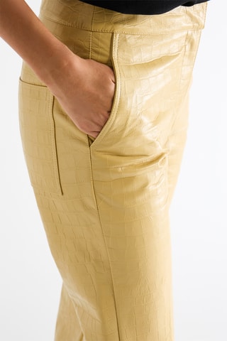 Pantalon en cuir de mouton - Beige