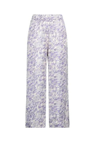 Pantalon en soie taille haute - Violet