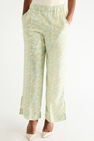 Pantalon en soie - Vert clair