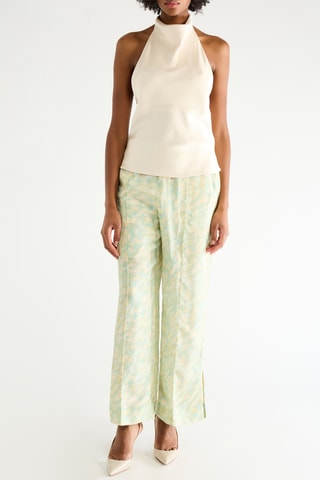 Pantalon en soie - Vert clair