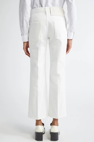 Pantalon 7/8 taille haute - Blanc