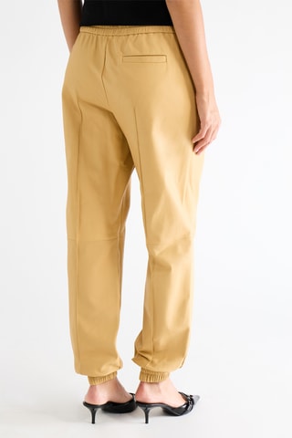 Pantalon en cuir d'agneau - Jaune
