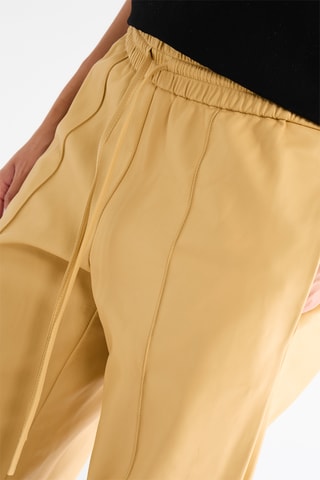 Pantalon en cuir d'agneau - Jaune