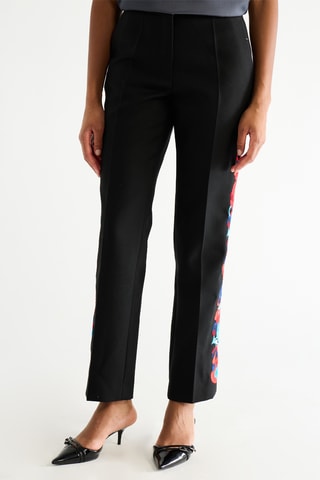 Pantalon en laine taille haute - Noir