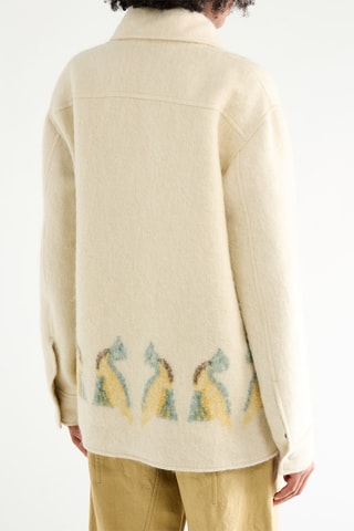 Veste en en mohair, laine et lin - Ecru