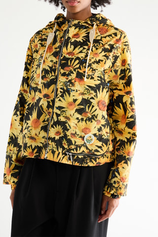 Veste à capuche en soie - Jaune