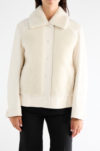 Veste en cuir de mouton - Blanc