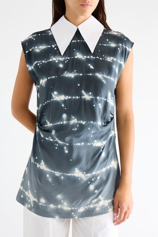 Top dip and dye - Bleu cobalt et blanc