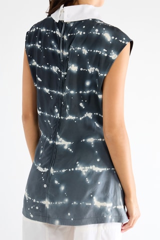 Top dip and dye - Bleu cobalt et blanc