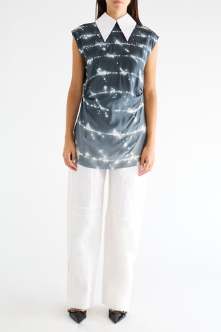 Top dip and dye - Bleu cobalt et blanc